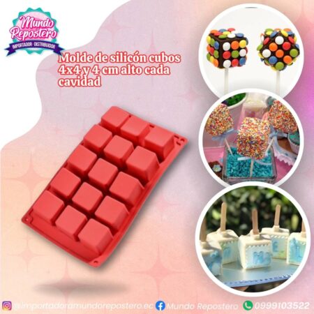 Molde de silicón cubos